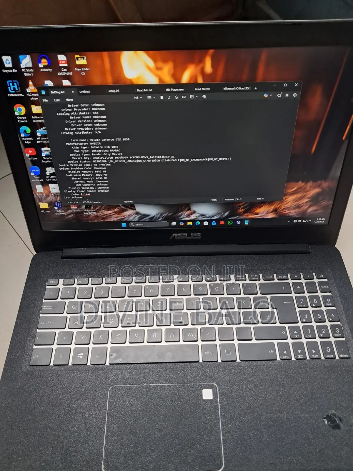 Laptop Asus VivoBook Pro 15 N580VD 8GB Intel Core i7 HDD+SSD 256GB