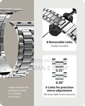 Stainless Steel Iwatch Strap Silver Color + Case (42/44/45/49mm)