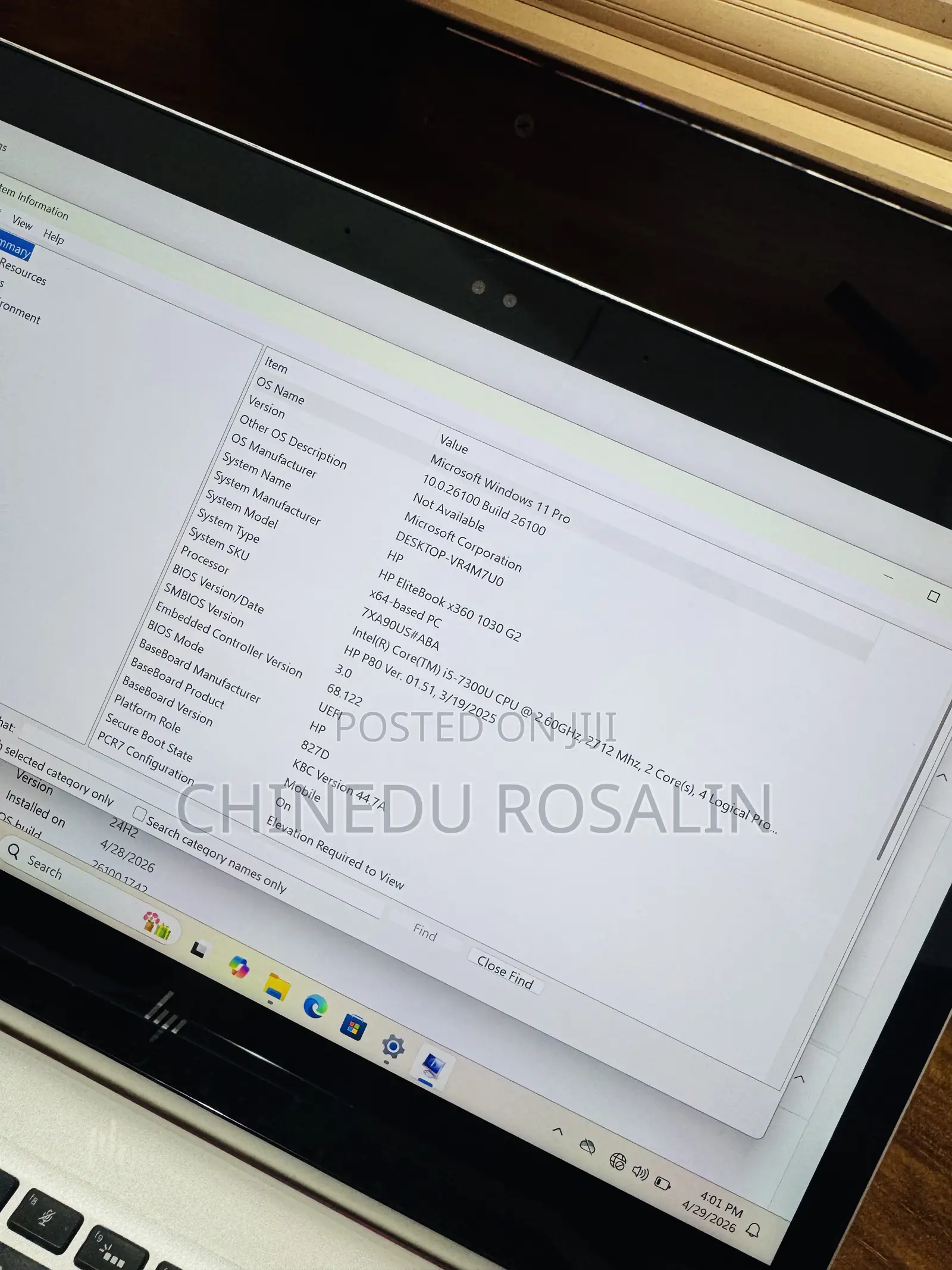 Laptop HP EliteBook x360 1030 G2 16GB Intel Core i5 SSD 256GB