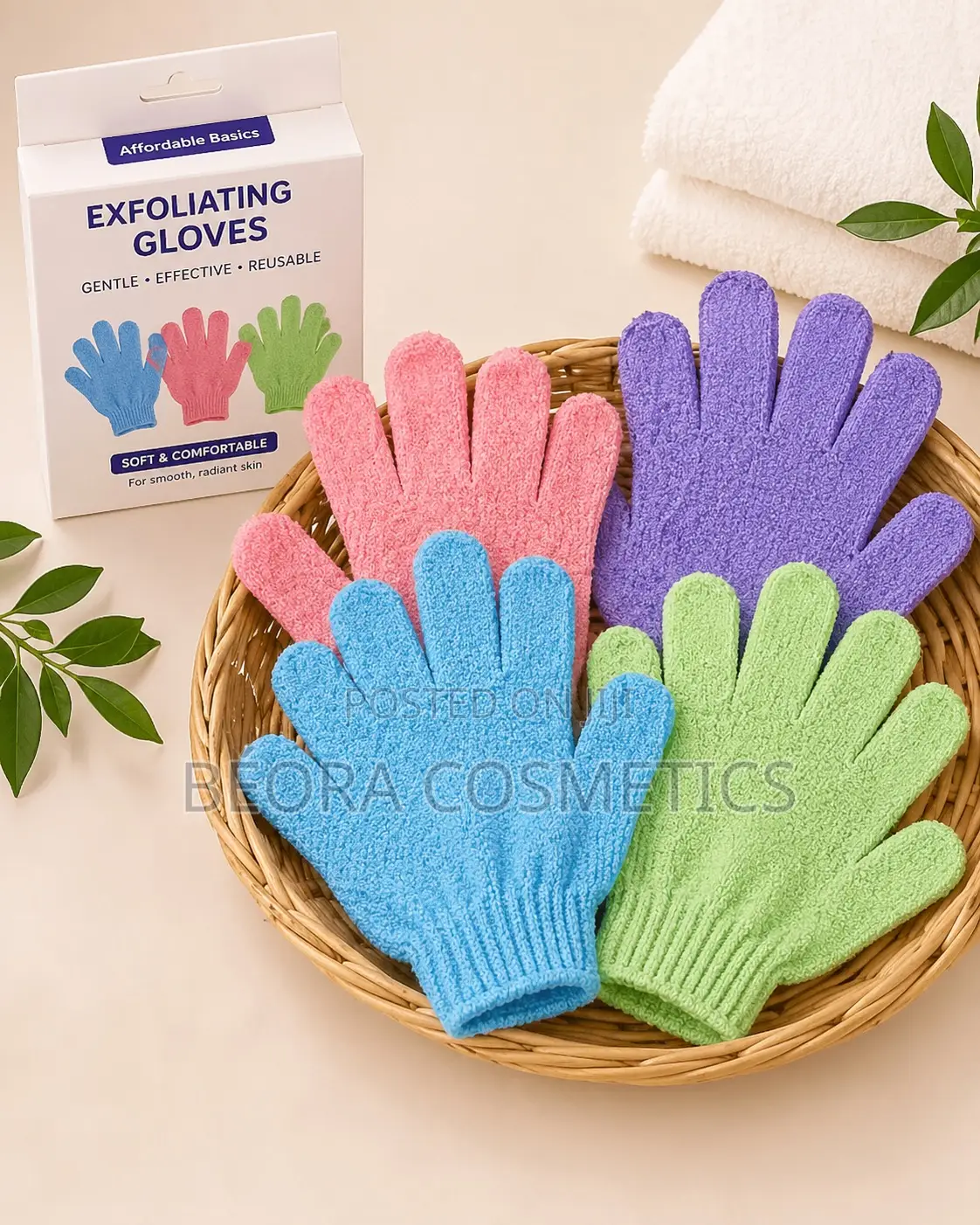 Exfoliating Bath Gloves – Body Scrub Gloves for Smooth Skin