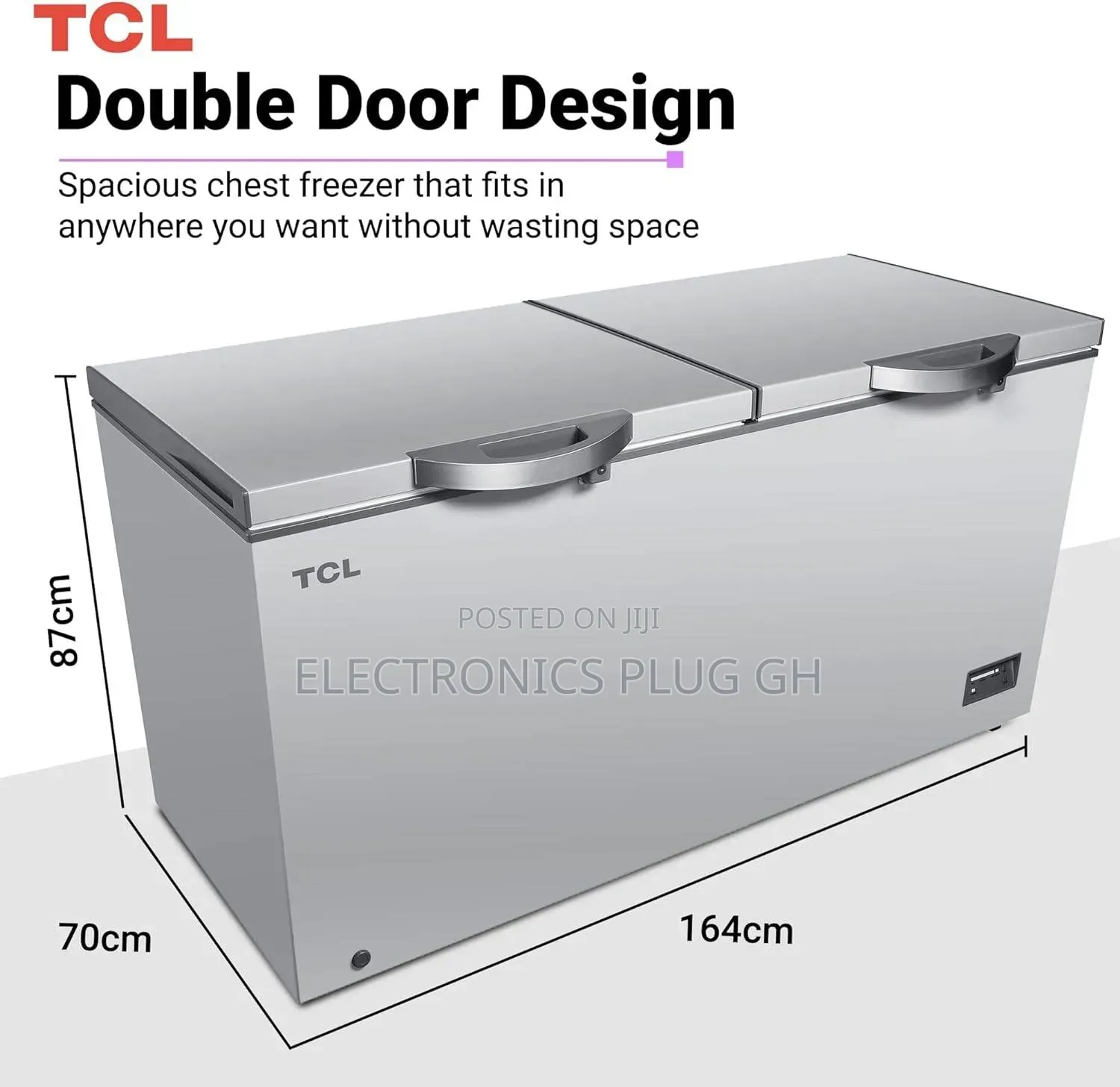 TCL 508 Litres Double Door Chest Freezer