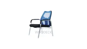 Modern Mesh Visitor/Conference Chair With Chrome Sled Base