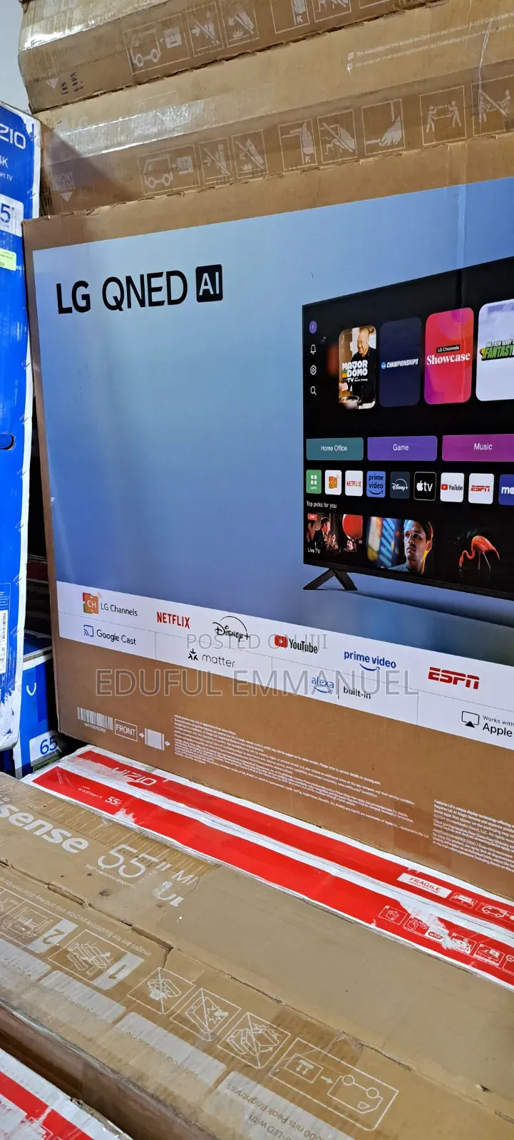 Lg 55" Class Qned Uhd Smart Ai Qned82a Ai Sound Super Upscaling