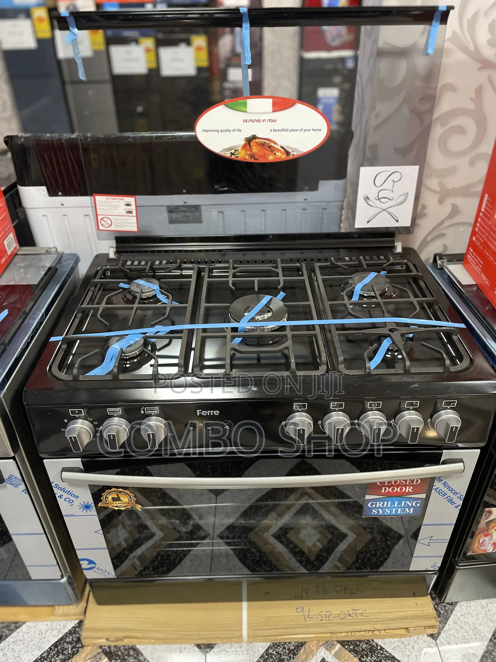 Volcano 60x90 Five Burner (Black)