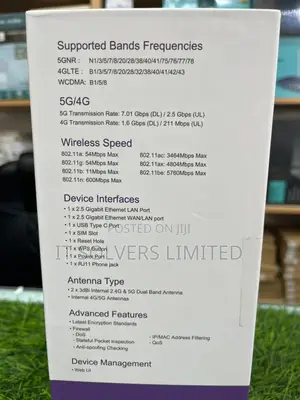D-Link 5g Wi-Fi 7 Cpe Router (Dwr-8211v)
