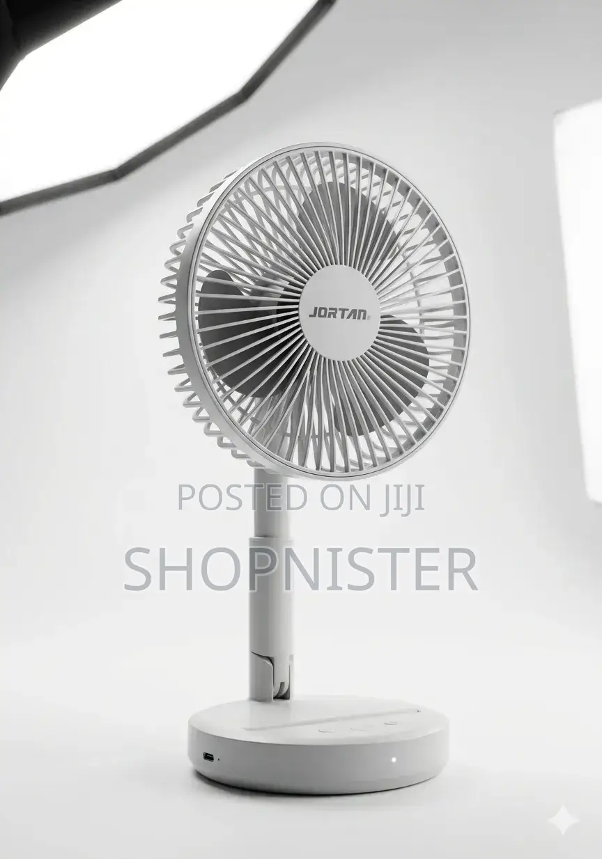Brand New Jortan Foldable Rechargeable Standing/Table Fan