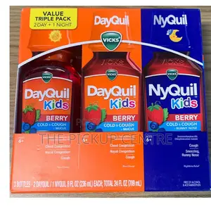 3 Pack Vicks Dayquil Nyquil Kids Berry Cold Cough Medicine