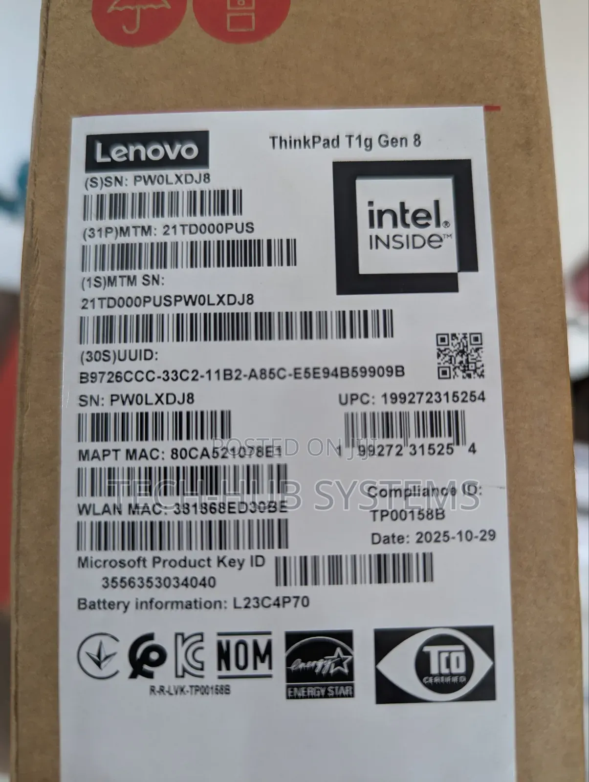 New Laptop Lenovo ThinkPad 2 32GB Intel Core Ultra 9 SSD 1T