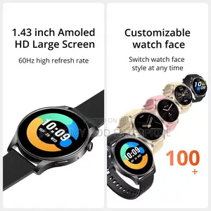 Colmi V73 Amoled Waterproof Smartwatch-Black
