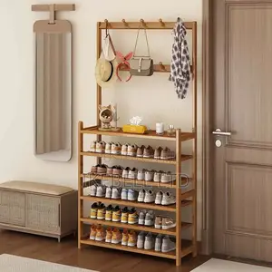 Bamboo Shoe and Hat Rack