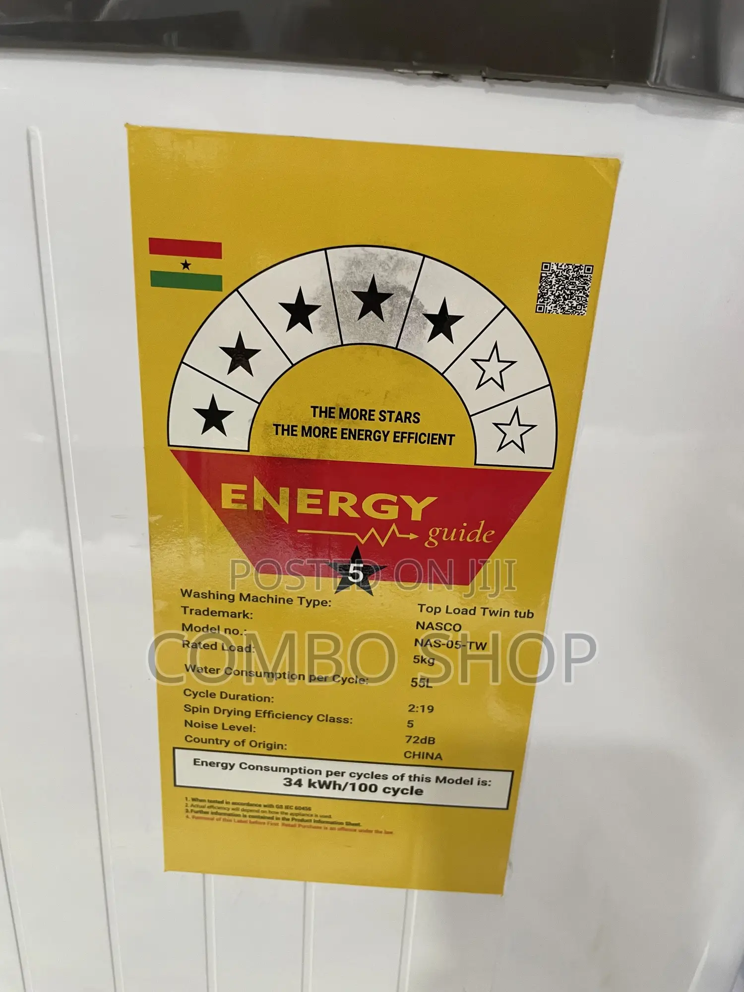 Nasco 5kg Twin Tub Washing Machine