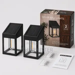 2pcs Solar Wall Lights – Outdoor Waterproof Led Lantern