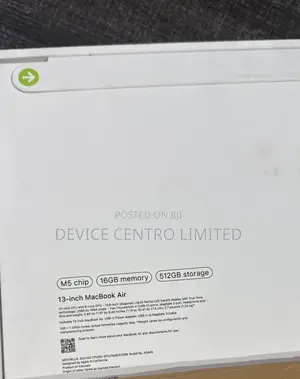 New Laptop Apple MacBook Air 2026 M5 13-inch 16GB Apple M5 SSD 512GB