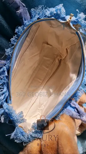 Custom-Made Luxury Denim Handbag With Teddy Detail – Limited Piece