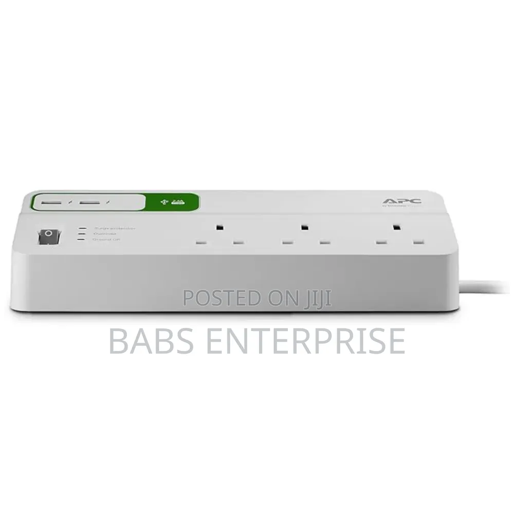 Apc Surge Arrest Essential Surge Protector Ac 230v 8output Pm6u-Uk