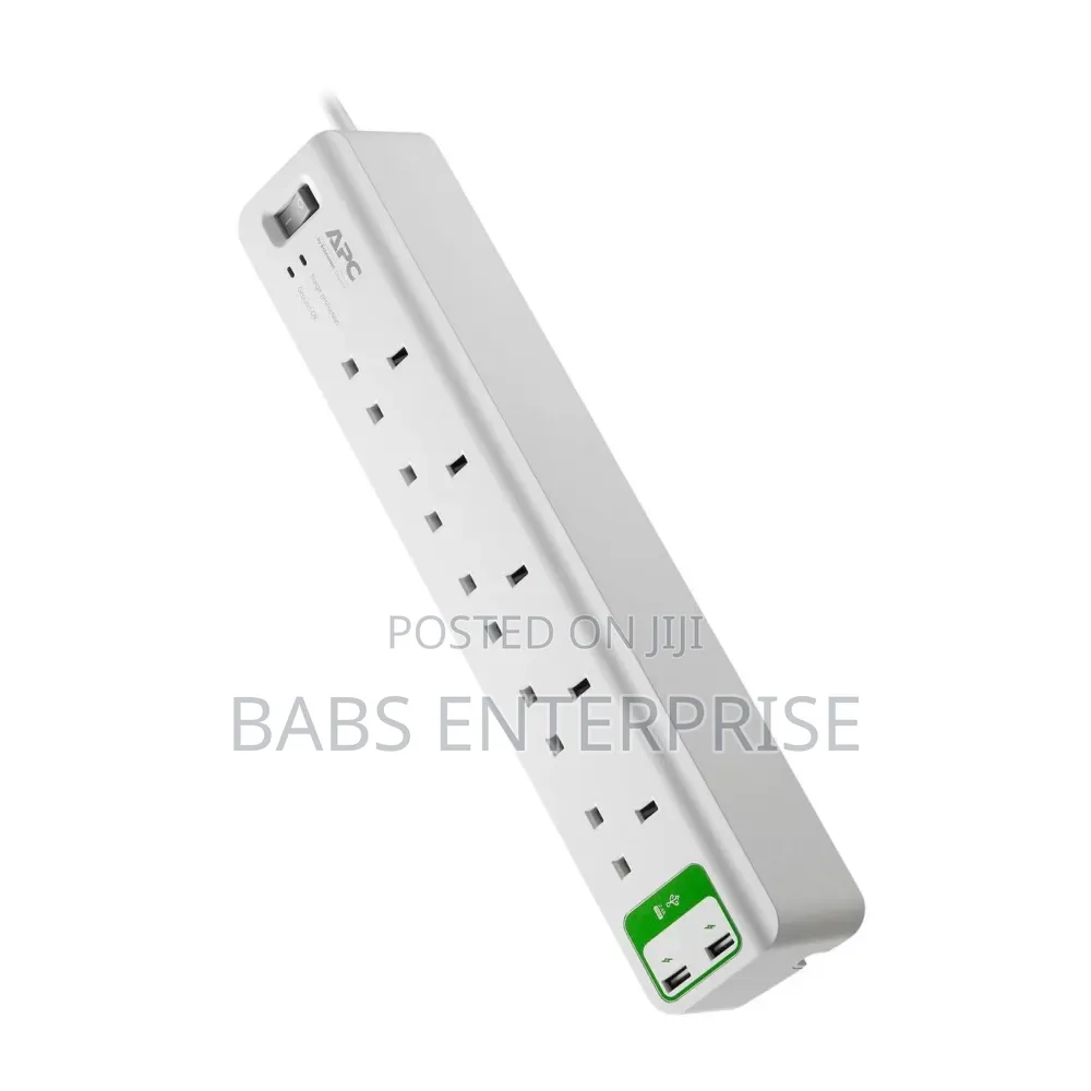 Apc Essential Surge Arrest 5 Outlets 2port Usb Charger 230v Uk Pm5u-Uk