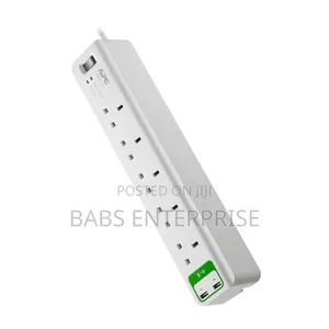Apc Essential Surge Arrest 5 Outlets 2port Usb Charger 230v Uk Pm5u-Uk