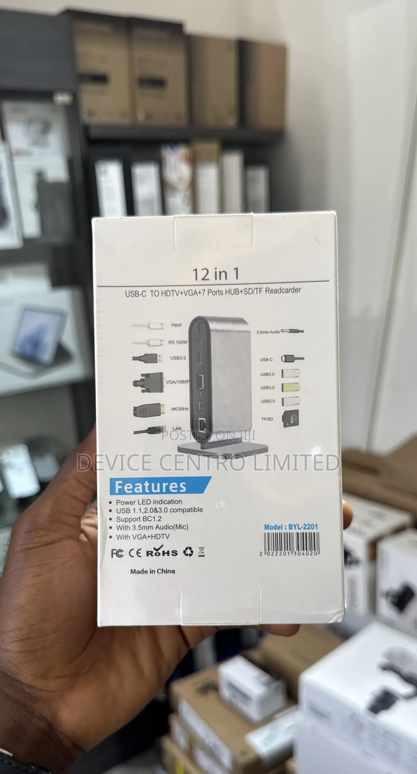 Type C Usb Hub 12-in-1 Dock Station 