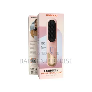 Porodo Lifestyle 4000mah Cordless Straightening Comb – Pink