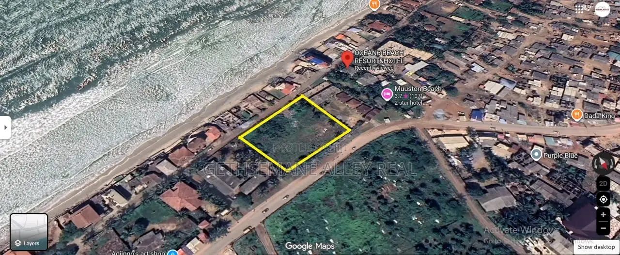 For Sale | 4 Plots of Roadside, Beach View Land in Kokrobite