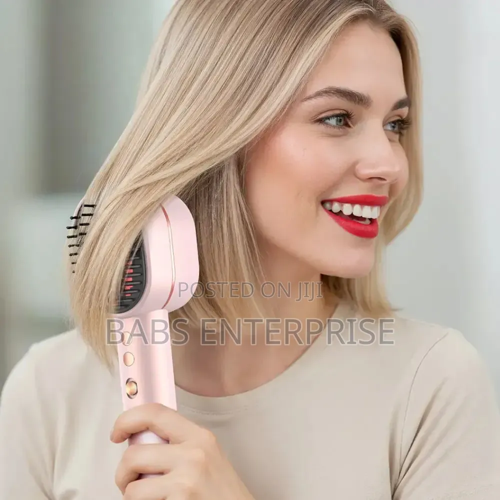 Porodo 2-In1 Hair Dryer Straightener Brush Smart Temperature Control