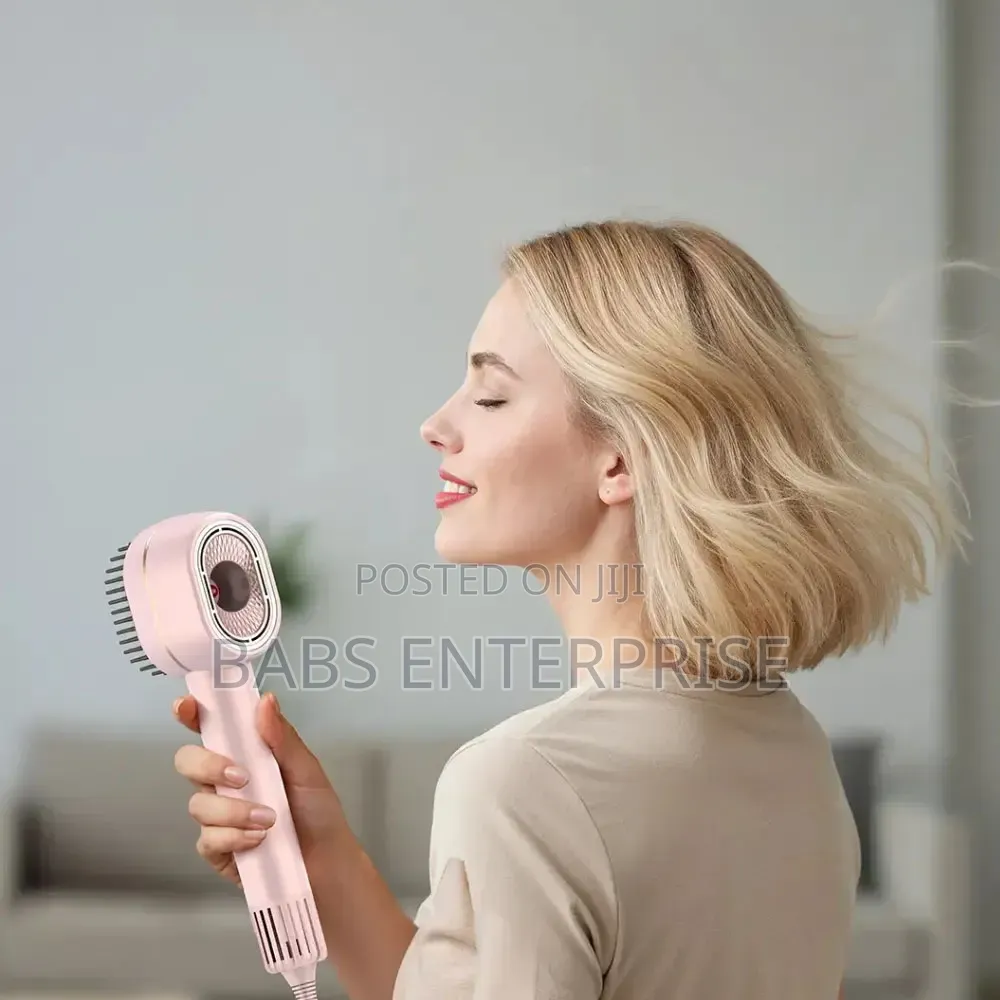 Porodo 2-In1 Hair Dryer Straightener Brush Smart Temperature Control