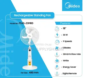 Midea Rechargeable Standing Fan