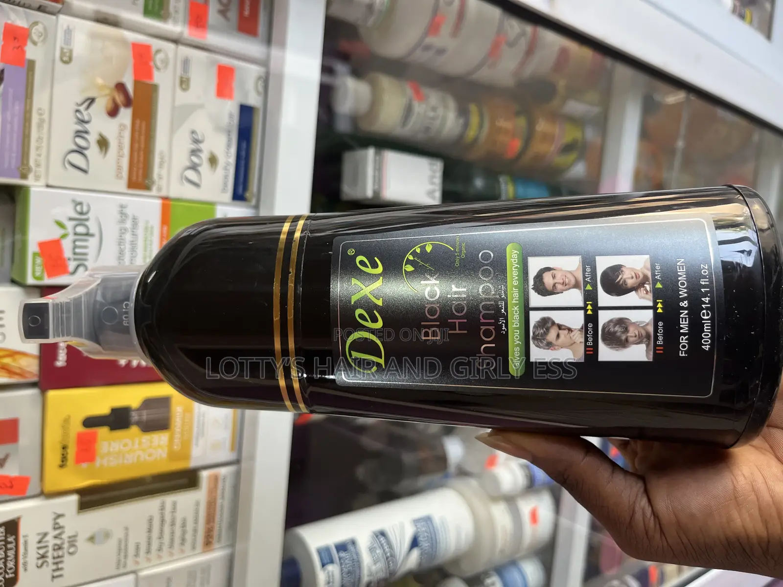 Get Black Hair in 5mins With Dexe Shampoo- 2-in -1 Magic
