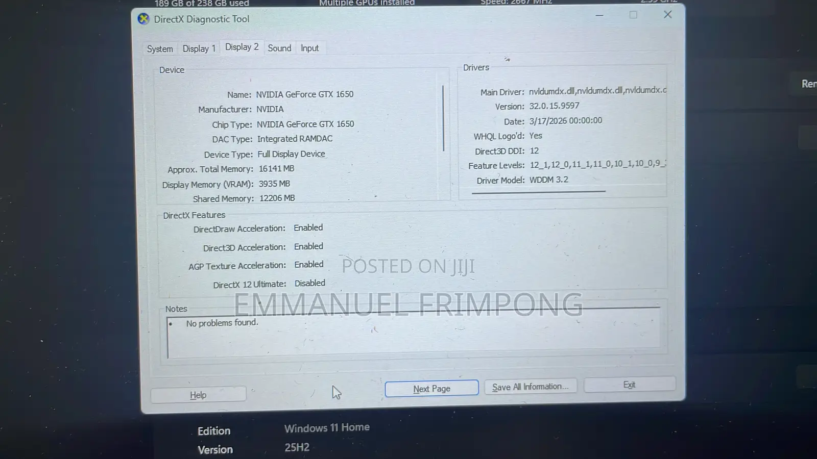 Laptop Acer Nitro 17 24GB Intel Core i7 SSD 256GB