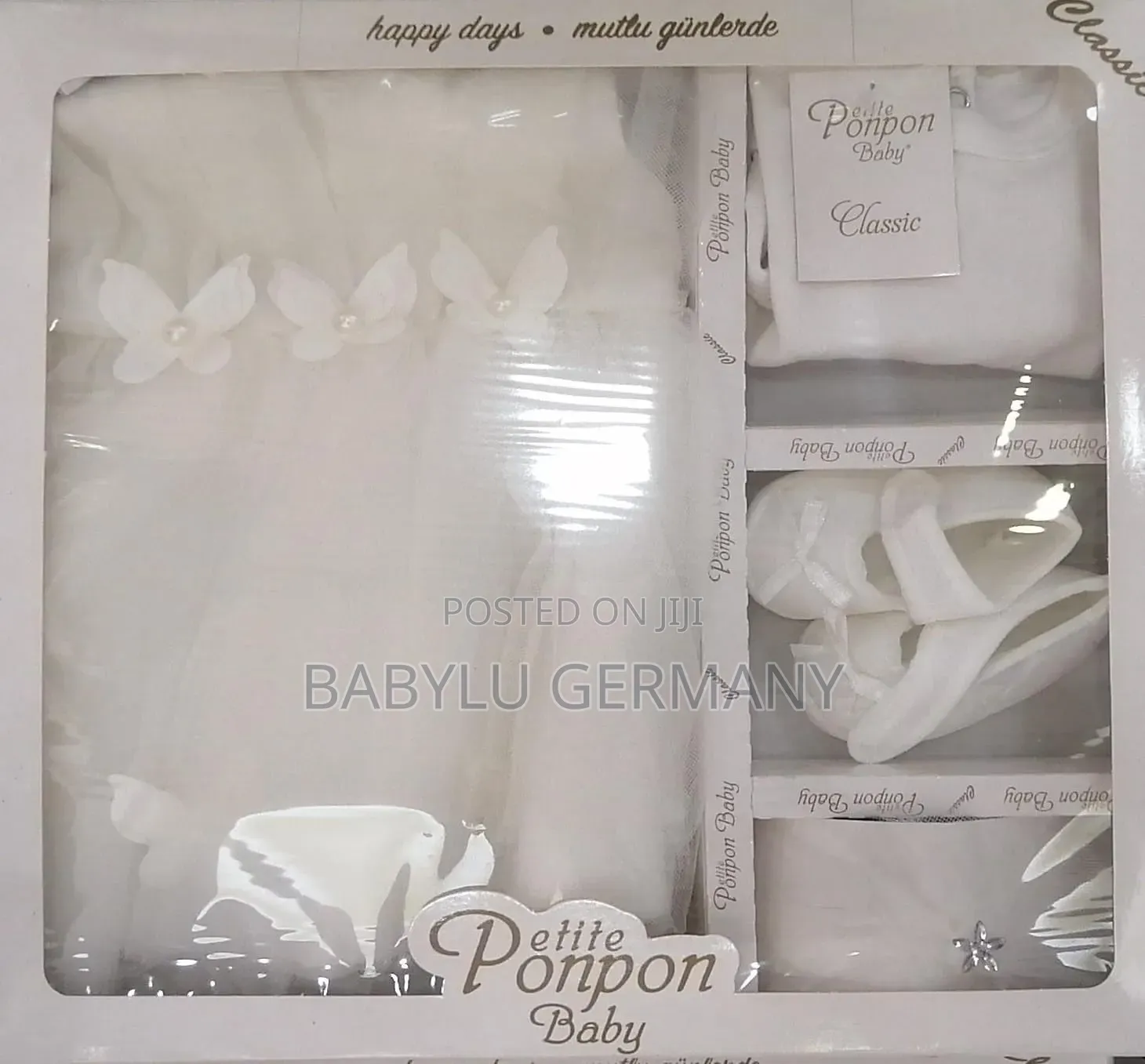 Turkey Imported White Baby Christening Dress Set