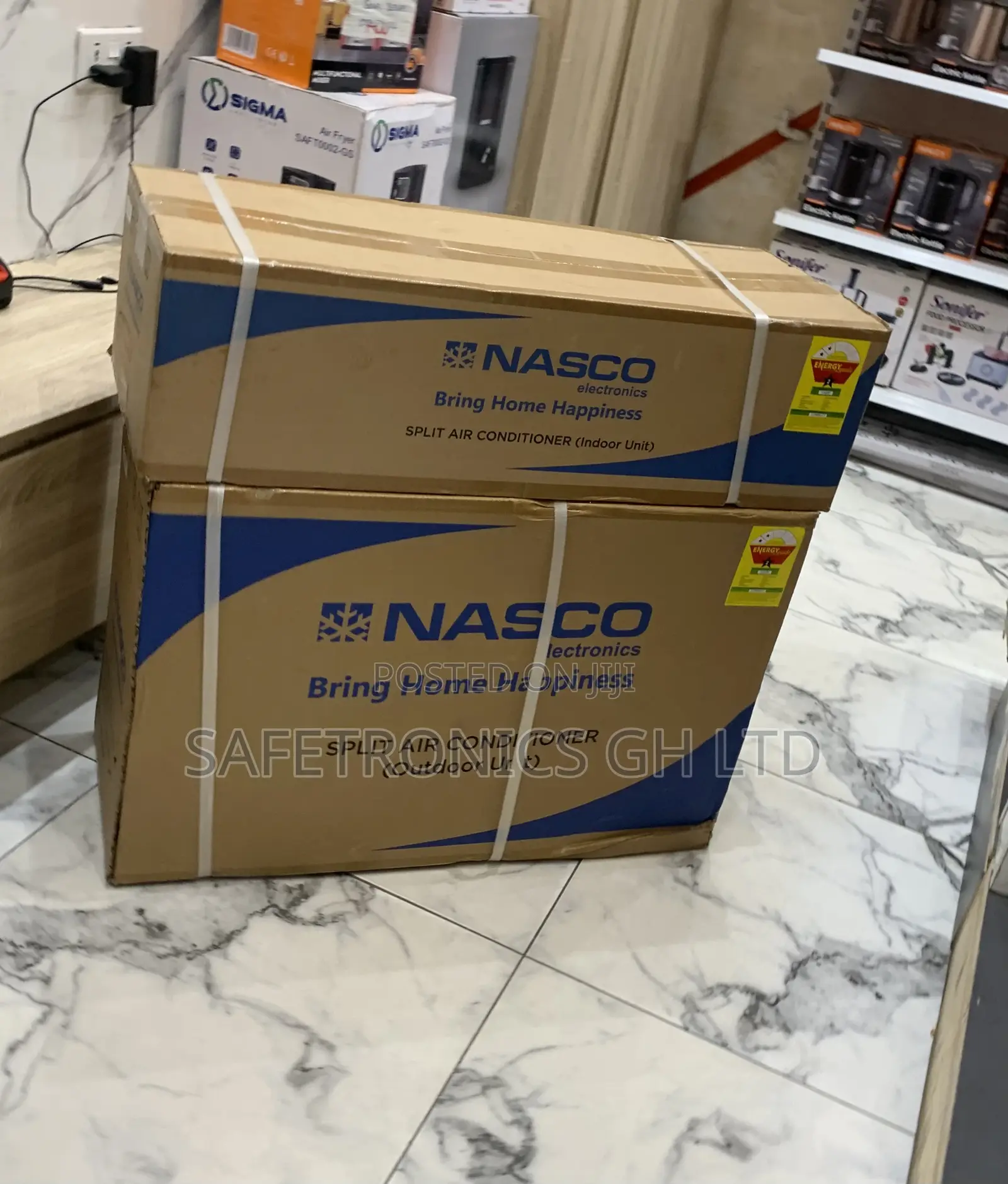 Sealed White Nasco 1.5hp Split Dual Inverter R410 Air Condition