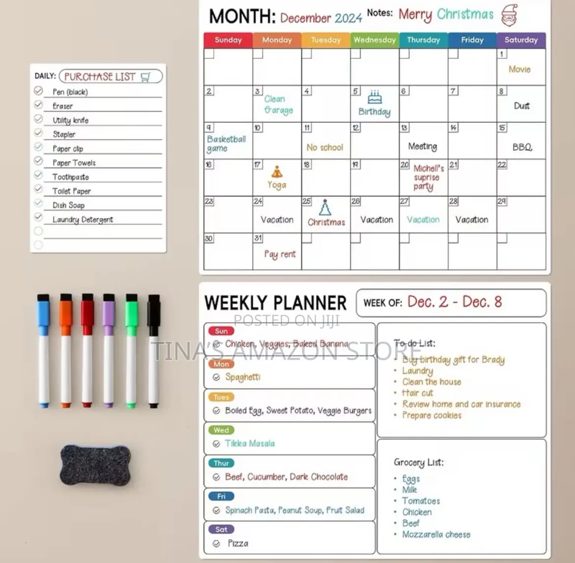 Magnetic Planner Calendar Board