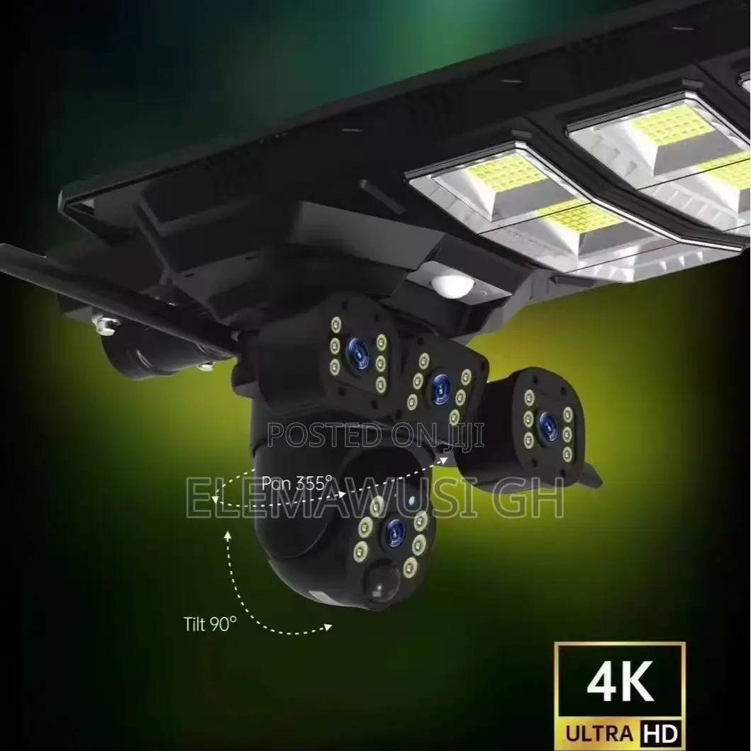 2in1 Solar Street Light Camera 3lens Ptz