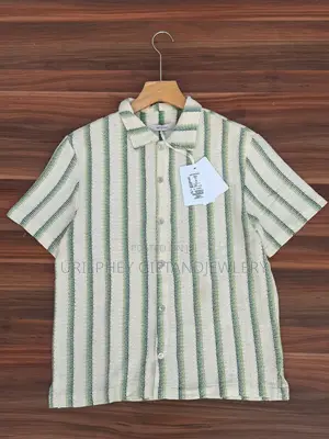 Vintage Knit Striped Button-Up Polo
