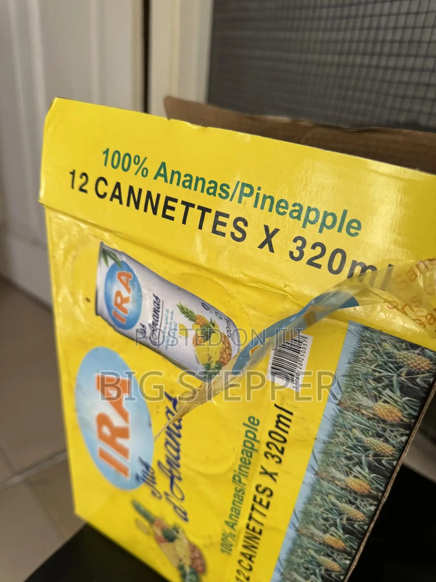 Ira Pineapple Juice Available 24 Cans 330ml