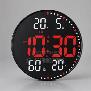 Led Digital Wall Clock With Remote Control | Large Display