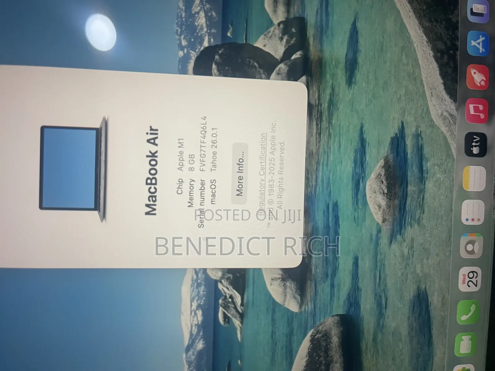 Laptop Apple MacBook Air 8GB Apple M1 SSD 256GB