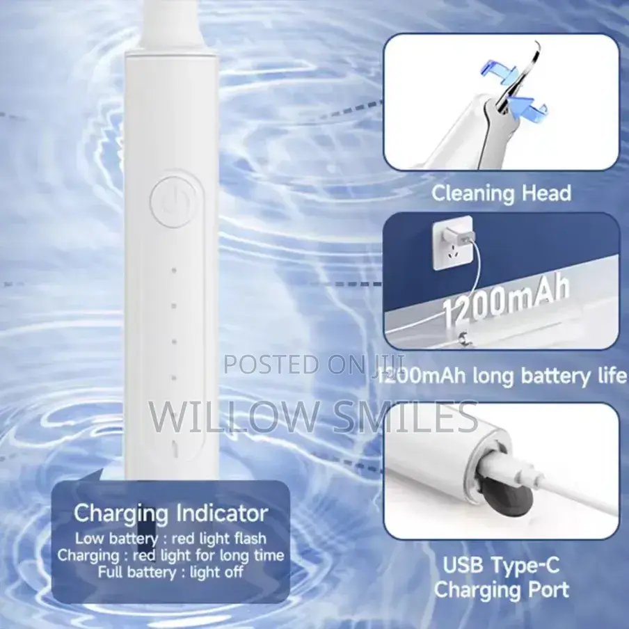 Electric Teeth Cleaner + Tooth Brush + Stand + Teeth Polishing Paste
