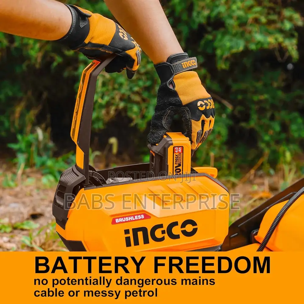 Ingco 18" 40v Cordless Lawn Mower With 5.0ah Battery – Lmli20186