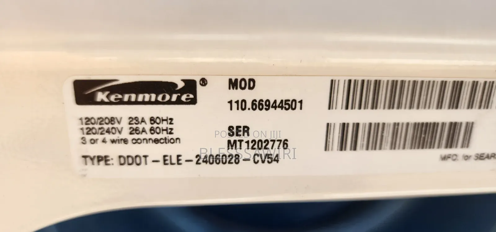 Kenmore 22kg Manual Dryer From Usa