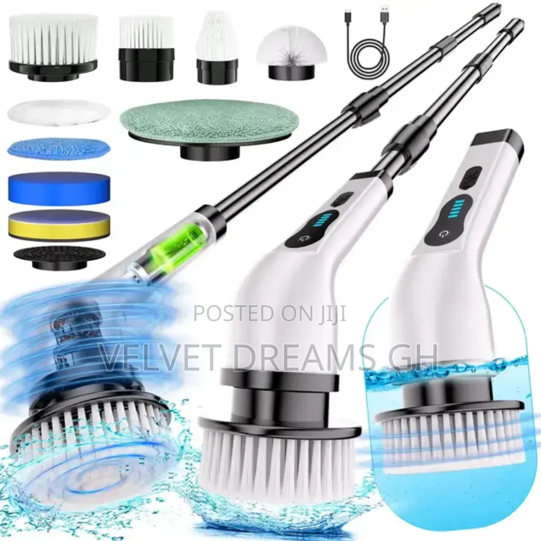 9 in 1 Electric Spin Scrubber Powerful Cleaning Brush
