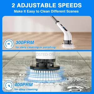 9 in 1 Electric Spin Scrubber Powerful Cleaning Brush