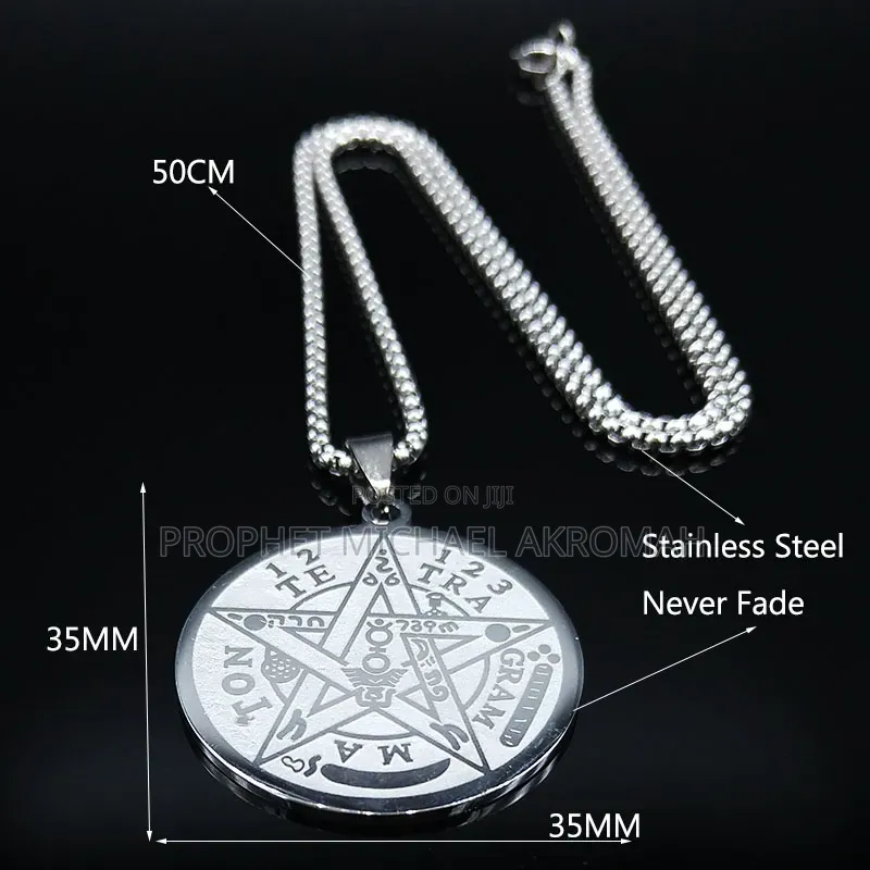 Tetragrammaton Necklace Silver Colour