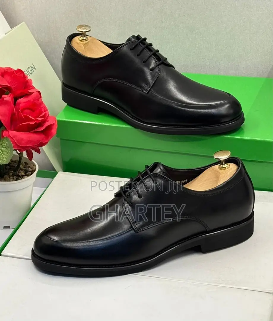 High Quality Men’S Leather Executive Shoes - Black Coffee Colors
