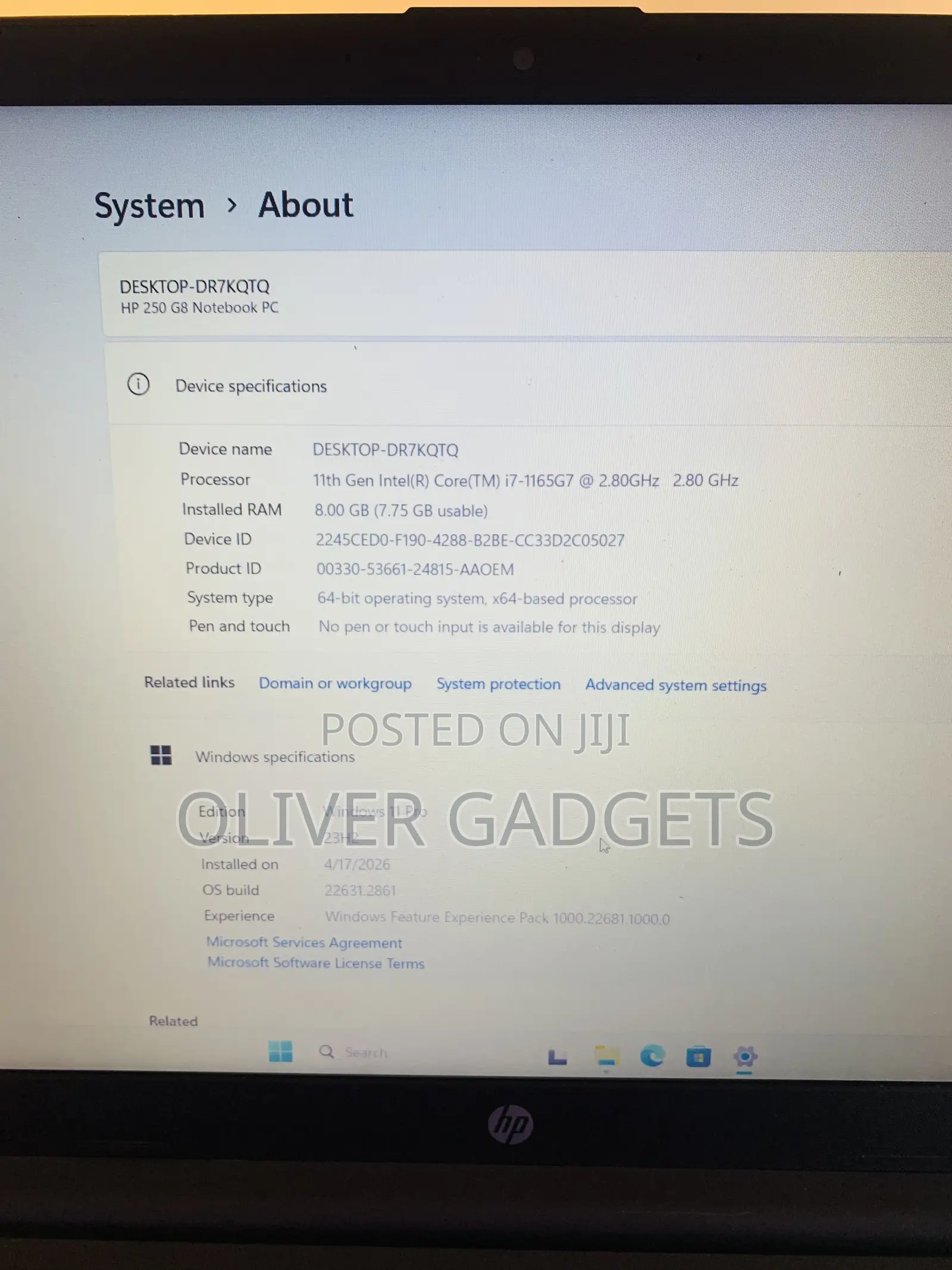 Laptop HP Pavilion 15 8GB Intel Core i7 SSD 256GB