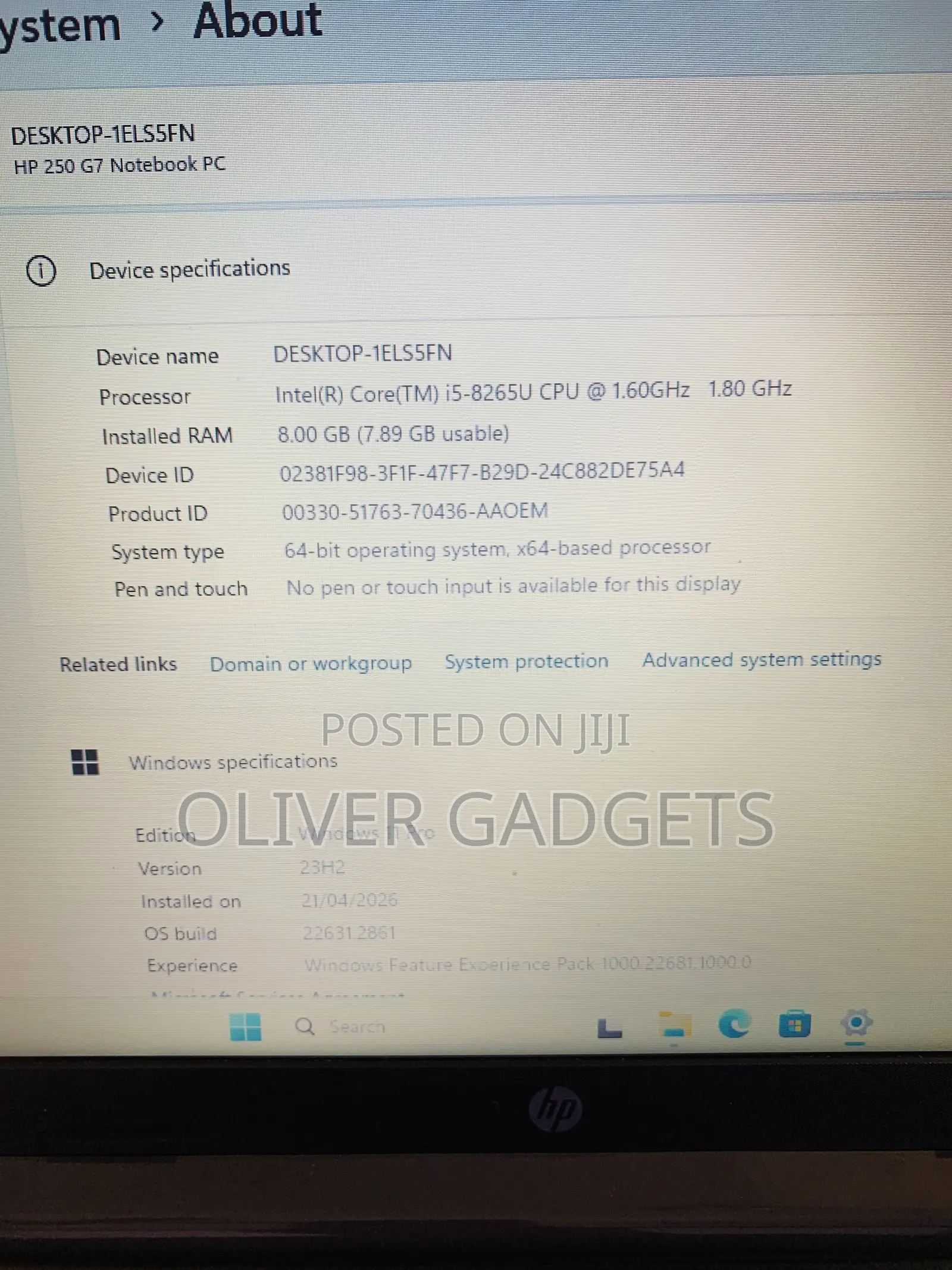 Laptop HP Pavilion 15 8GB Intel Core i5 SSD 256GB