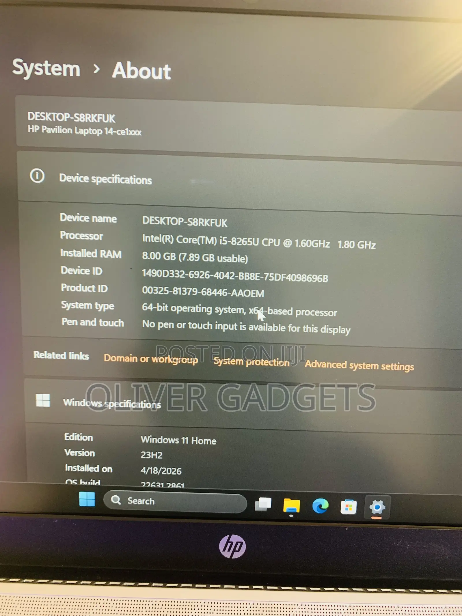 Laptop HP Pavilion 14 8GB Intel Core i5 SSD 256GB