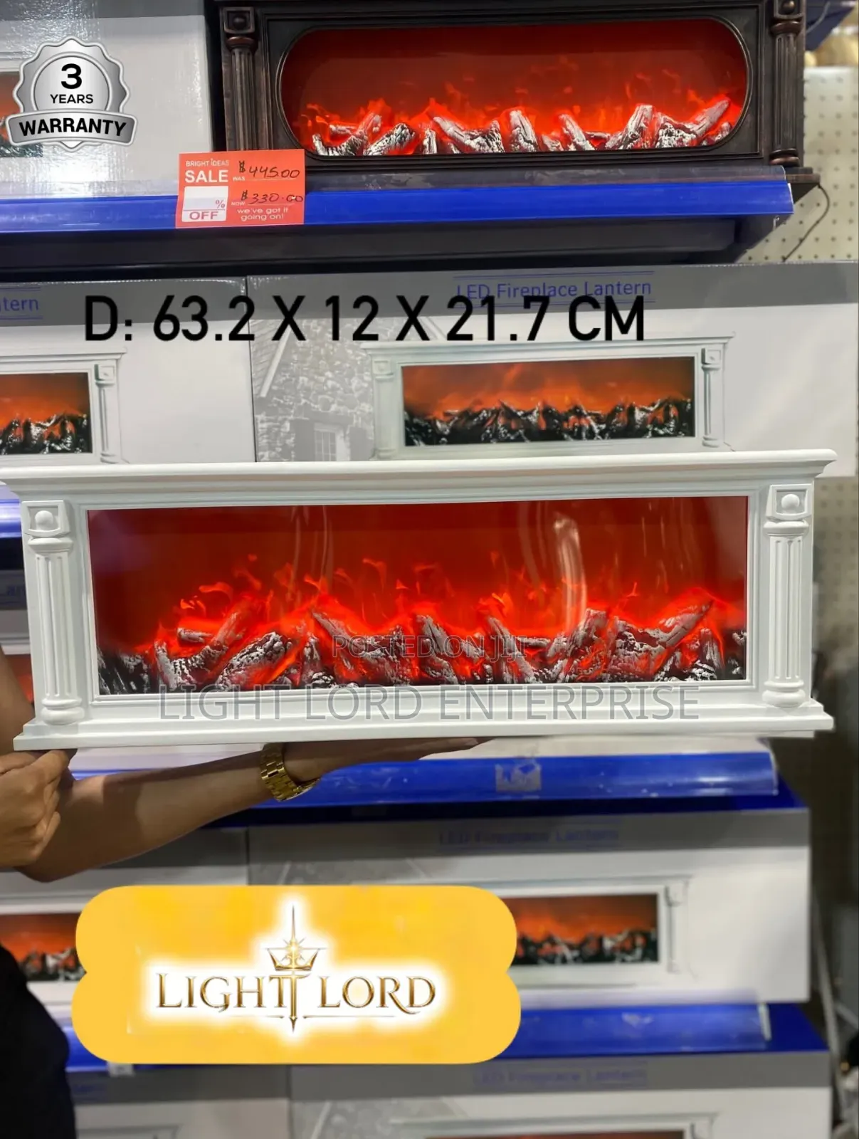 3fx1f Ph Fireplacement Led Warm Color