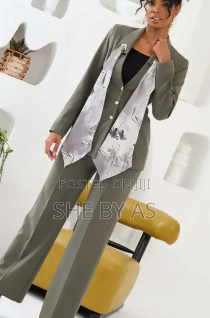 Premium Power Suit — Olive | She By As | Professional Women