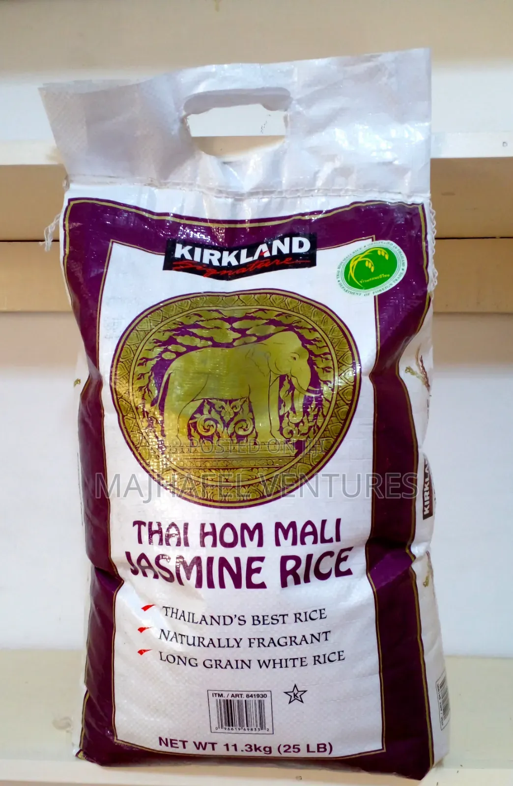 Kirkland Signature Thai Hom Mali Jasmine Rice, 11.3kg (25 Lb)